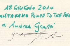 "Cantavamo power to the people" di Andrea Grassi